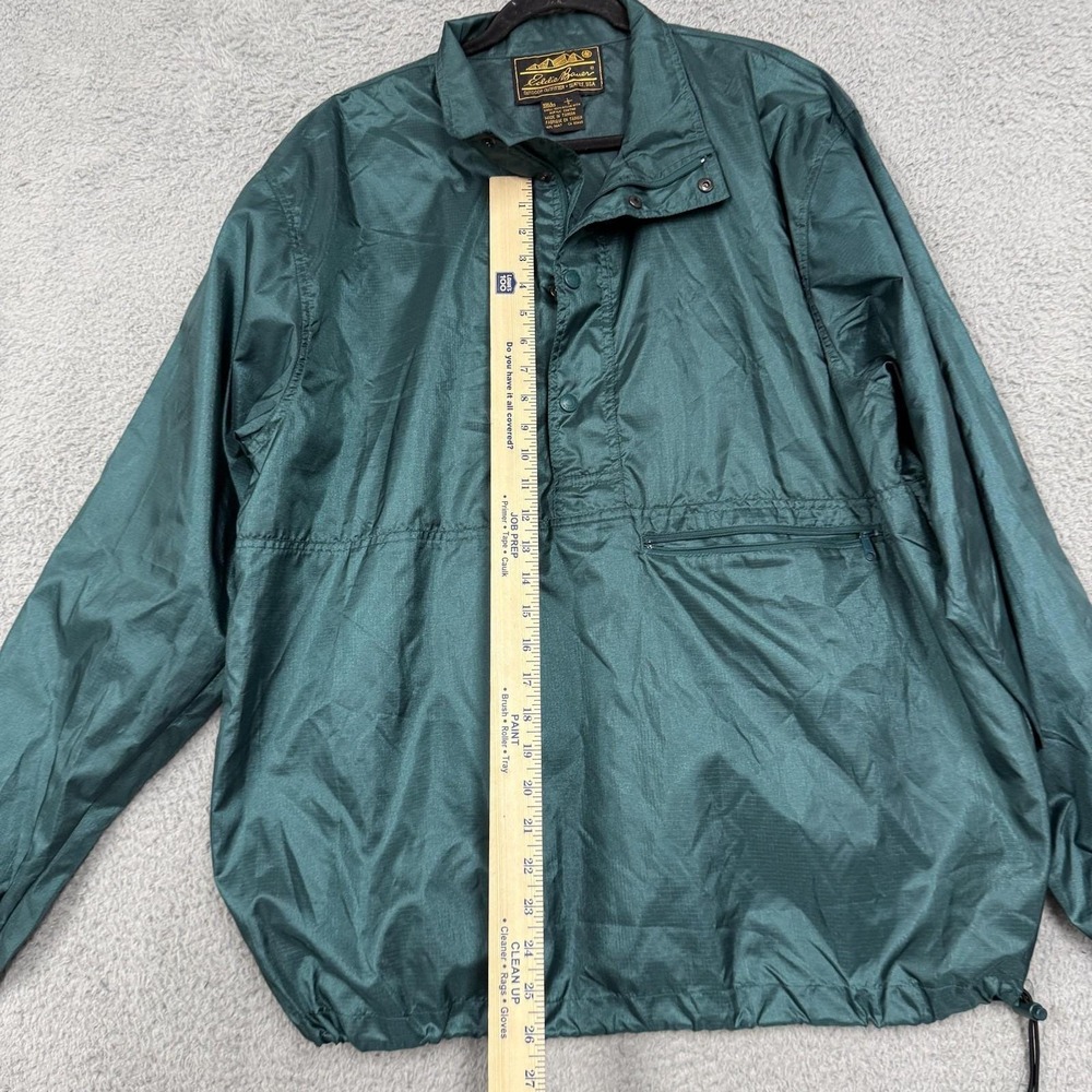 Vintage Eddie Bauer Jacket Mens Large Green Sac Shirt Nylon Windbreaker 80s 90s - Picture 11 of 14